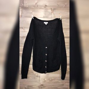 Black cardigan